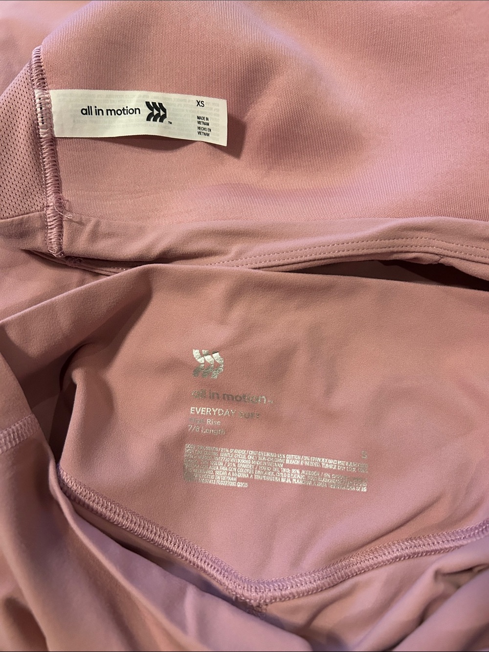 all in motion Mauve Pink Ruched Seamless Bralette & Leggings Set - Picture 3 of 3